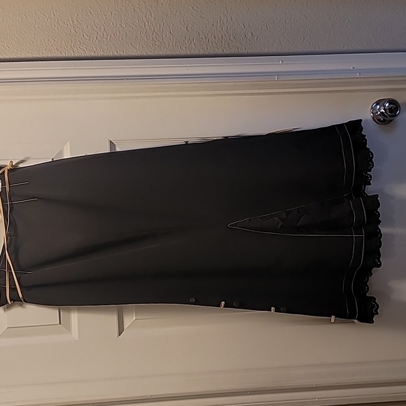 Atelier Paris Black Maxi Skirt with Tan Accents - Picture 5 of 9